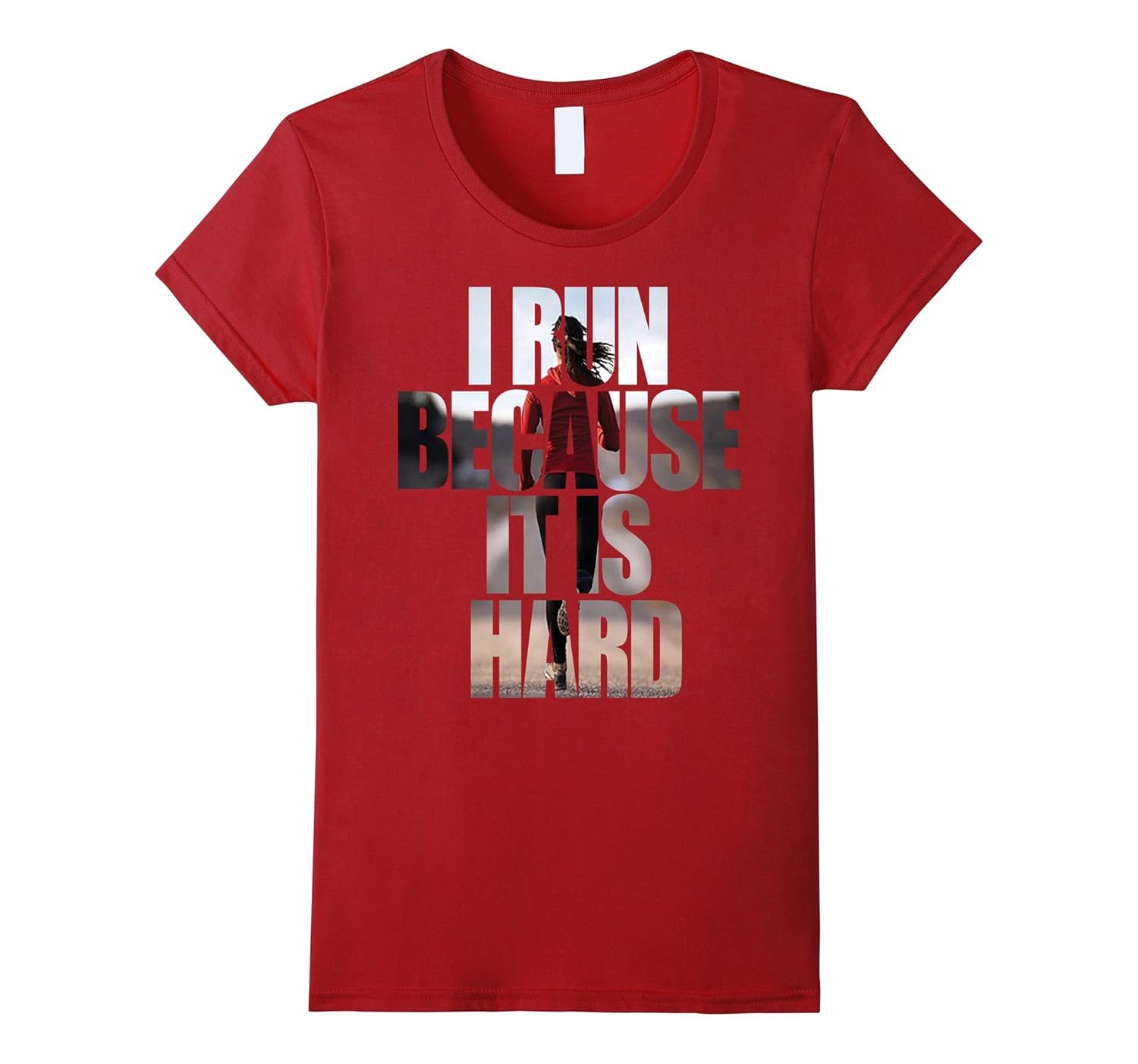 I Love Running Because it is Hard T Shirt-Rose