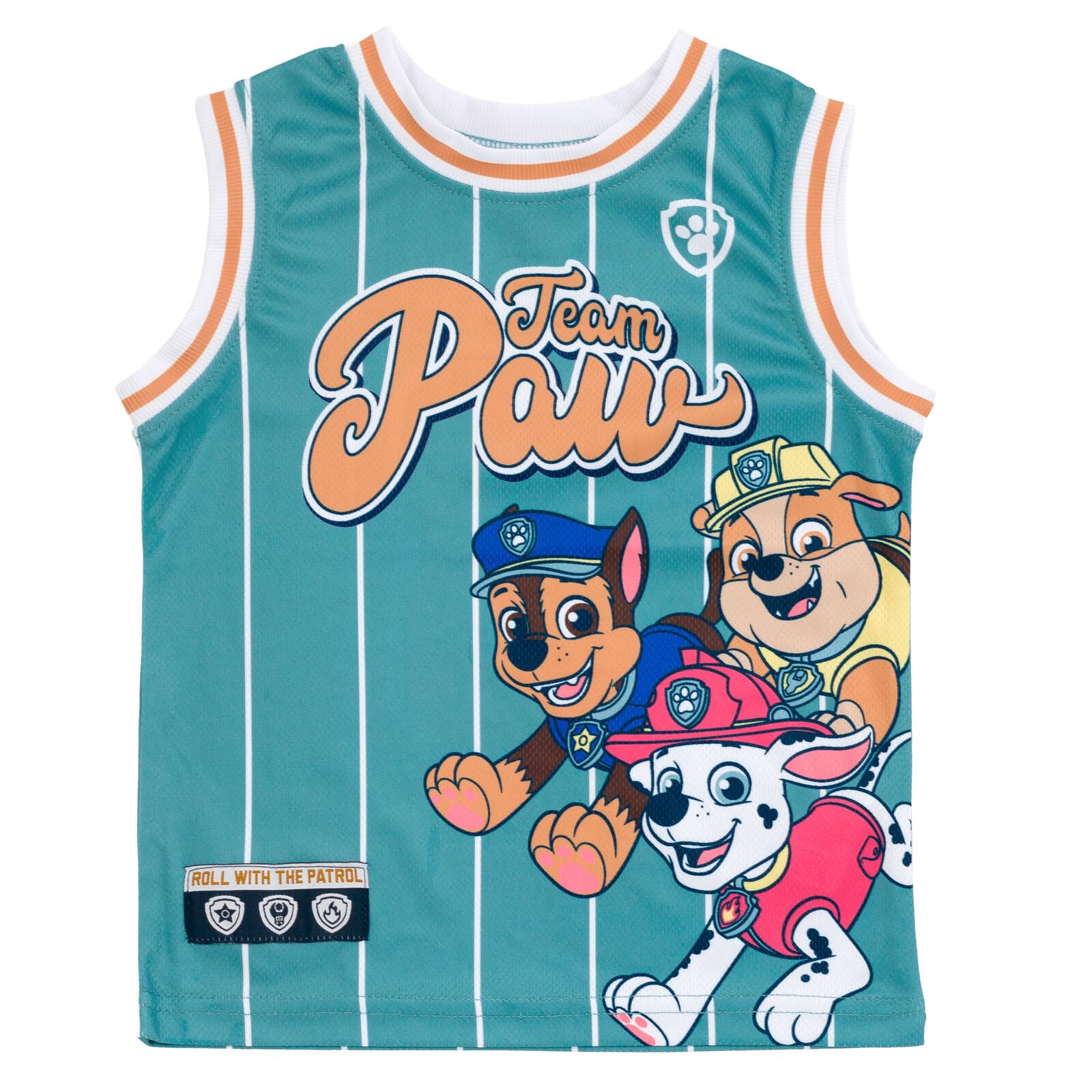 Paw Patrol Mesh Jersey Athletic Tank Top and Basketball Shorts Outfit Set Toddler to Big Kid Sizes (2T - 10-12)