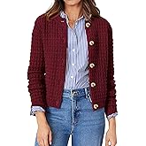 PRETTYGARDEN Women's Knit Cardigan Sweaters Casual Long Sleeve Open Front Button Down Trendy Jackets Outerwear