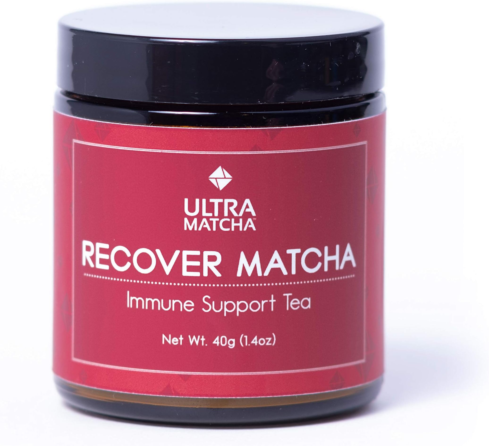 Recover Matcha - Immune Support Tea - Mushroom Cacao - 40g Jar - Ultra Matcha Green Tea