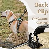 rabbitgoo Dog Harness Large No Pull Adjustable Reflective Beige L view 8