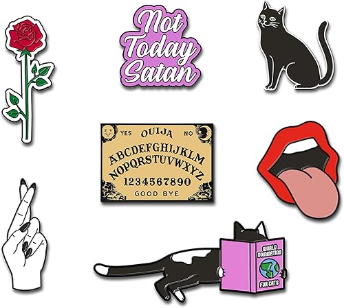 Amazon Ripdesigns エッジーエナメルピン7本 4個セット ブローチ 通販