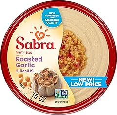Sabra Roasted Garlic Hummus Dip, 15oz - Smooth & Creamy Hummus for Dipping Vegetables & Snacks, Sandwich Spread & Healthy Sna
