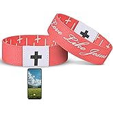 Meajjew Daily Bible Verse Bracelet, Christian Bracelet for Women Men, Christian Jesus Gifts Wristband