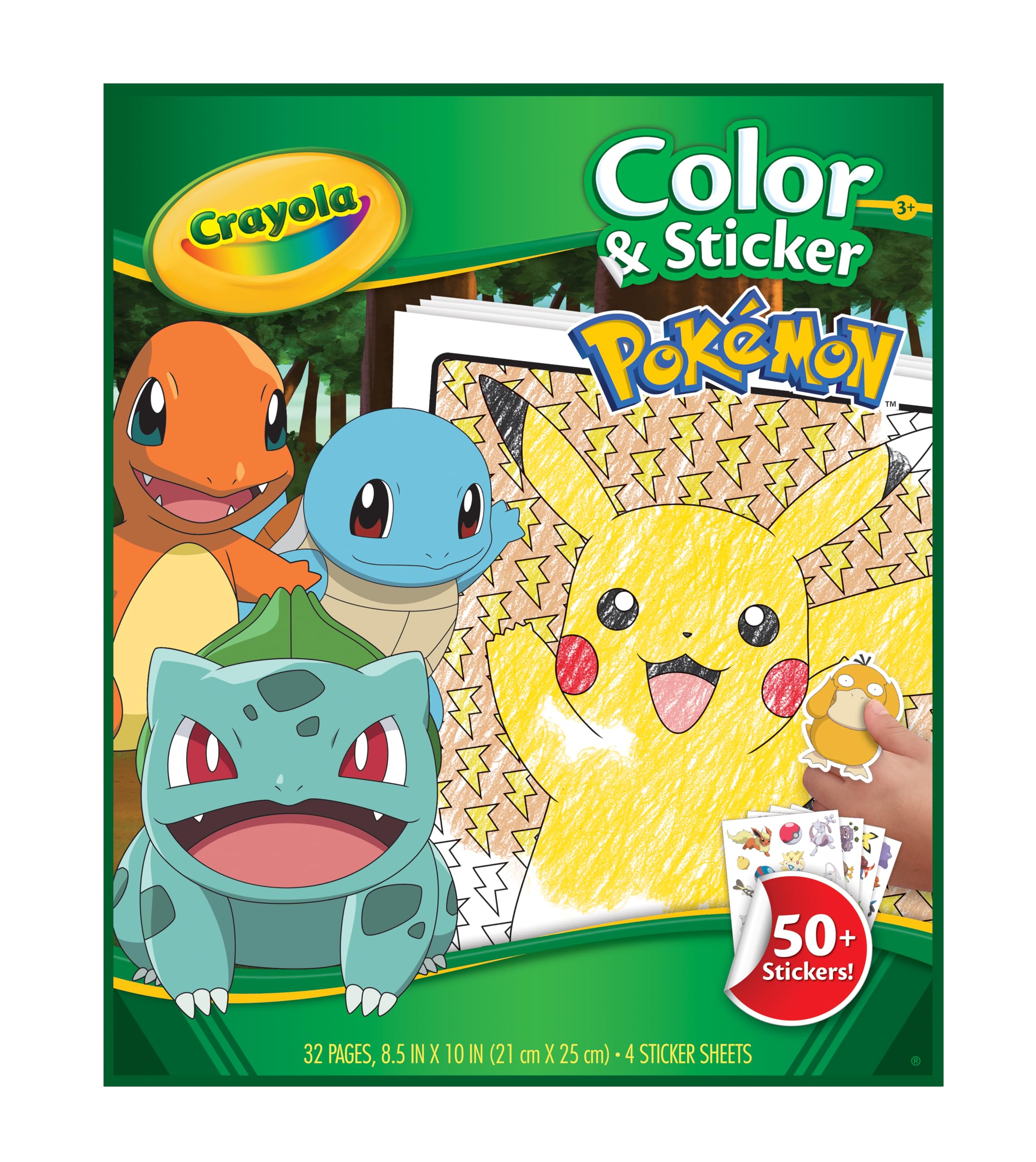 CRAYOLA - Pokemon stickers, 32 funny pages and 4 sheets of stickers, 04-2740, 1 piece (1 pack)