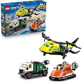 LEGO City Airplane, Service Truck &amp; Hovercraft Remix 60505 | Building Toys for Boys &amp; Girls, Ages 7+, Toy Vehicle Playset, 3 Minifigures, 990 Pieces, Gift for Birthdays