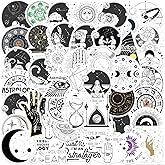 50 PCS Astrology Stickers - Vintage Aesthetic Magic Zodiac Celestial Stickers for Water Bottles, Laptops, Scrapbooks, Skateboards, Phones - Gifts for Kids, Teens, Adults