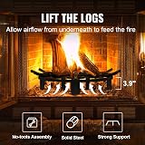 VEVOR 27 Inch Heavy Duty Log Grate Firewood Burning Rack Holder Steel Legs view 5