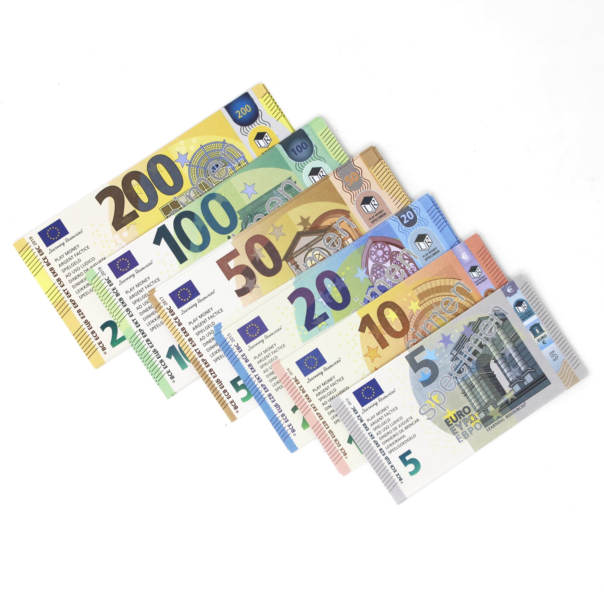 Learning Resources LSP1800EUR Euro 60 Note Euro Money Pack