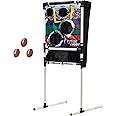 Franklin Sports Kids Football Target Toss with Mini Footballs - Indoor Football Passing Game for Kids - Football Passing Targets, Black