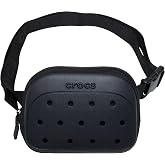Crocs Classic Belt Waist Bag, Customizable Fanny Pack, Personalize with Jibbitz Charms, Black, One Size