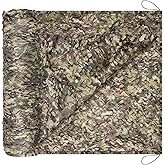 Camohute Camo Netting Camouflage Netting with Mesh Backing Military Camo Nets Sunshade Fence Tarp Net Lightweight Great for Duck Hunting Blind Shooting Photography