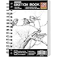 FIXSMITH 5.5"X8.5" Sketch Book | 100 Sheets (68 lb/100gsm) | Durable Acid Free Drawing Paper | Spiral Bound Artist Sketch Pad
