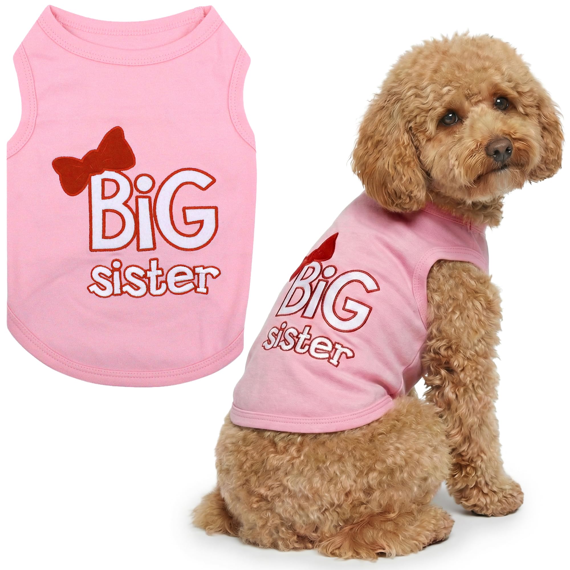 Parisian Pet Big Sister Dog Tank Pink