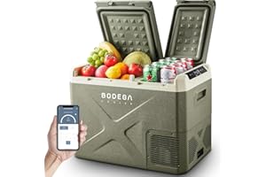 BODEGACOOLER 12 Volt Car Refrigerator, 34Quart (32L) Car Fridge Dual Zone, 12V Portable Freezer APP Control, RV Car Cooler -4