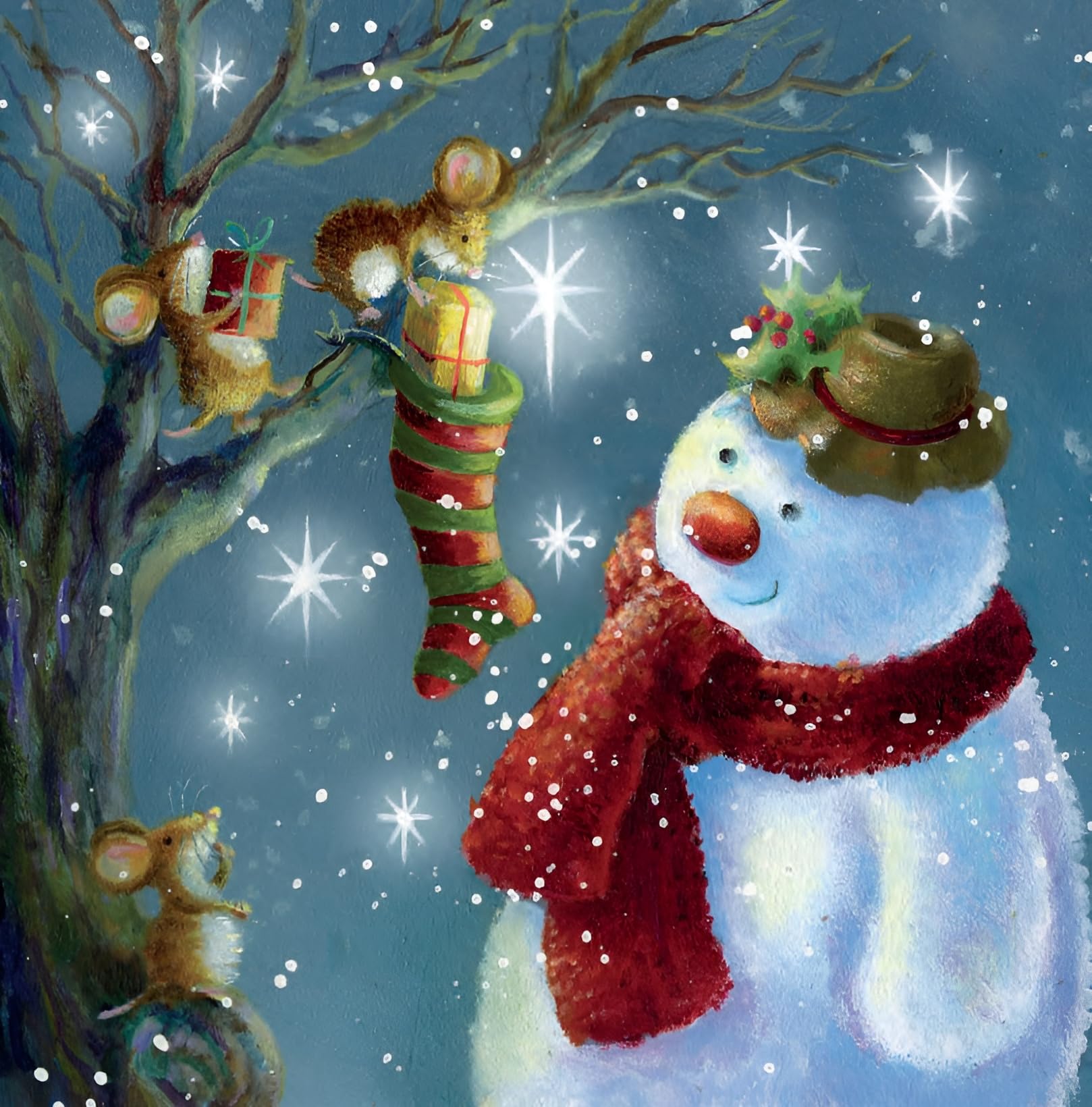 Noel Tatt Charity Christmas Cards Pack of 10 - Assorted Designs - 2 x 5 Snowman & Stocking Designs - Festive Christmas Cards Multipack - In Aid of UK Charities