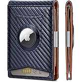 Mens Wallet For Airtag or Standard Use,KEMISANT Slim Front Pocket Wallet for Gift Men 11 Cards RFID Blocking