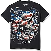 Liquid Blue Men's Patriotic Skulls T-Shirt
