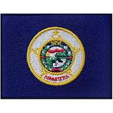 Minnesota State Flag Embroidered Emblem Iron On Sew On MN Patch
