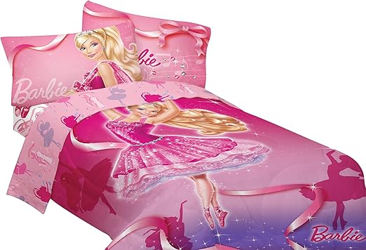 Amazon Com Mattel Barbie Ballet Microfiber Comforter Twin Home