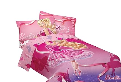 Mattel Barbie Ballet Sheet Set Twin Amazon In Home Kitchen