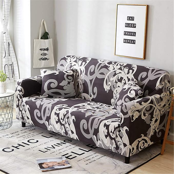 Amazon Com Elastic Spandex Sofa Cover Tight Wrap All Inclusive Couch Covers For Living Room Sectional Sofa Cover Love Seat Patio Furniture Color 11 3 Seater 190 230cm Home Kitchen