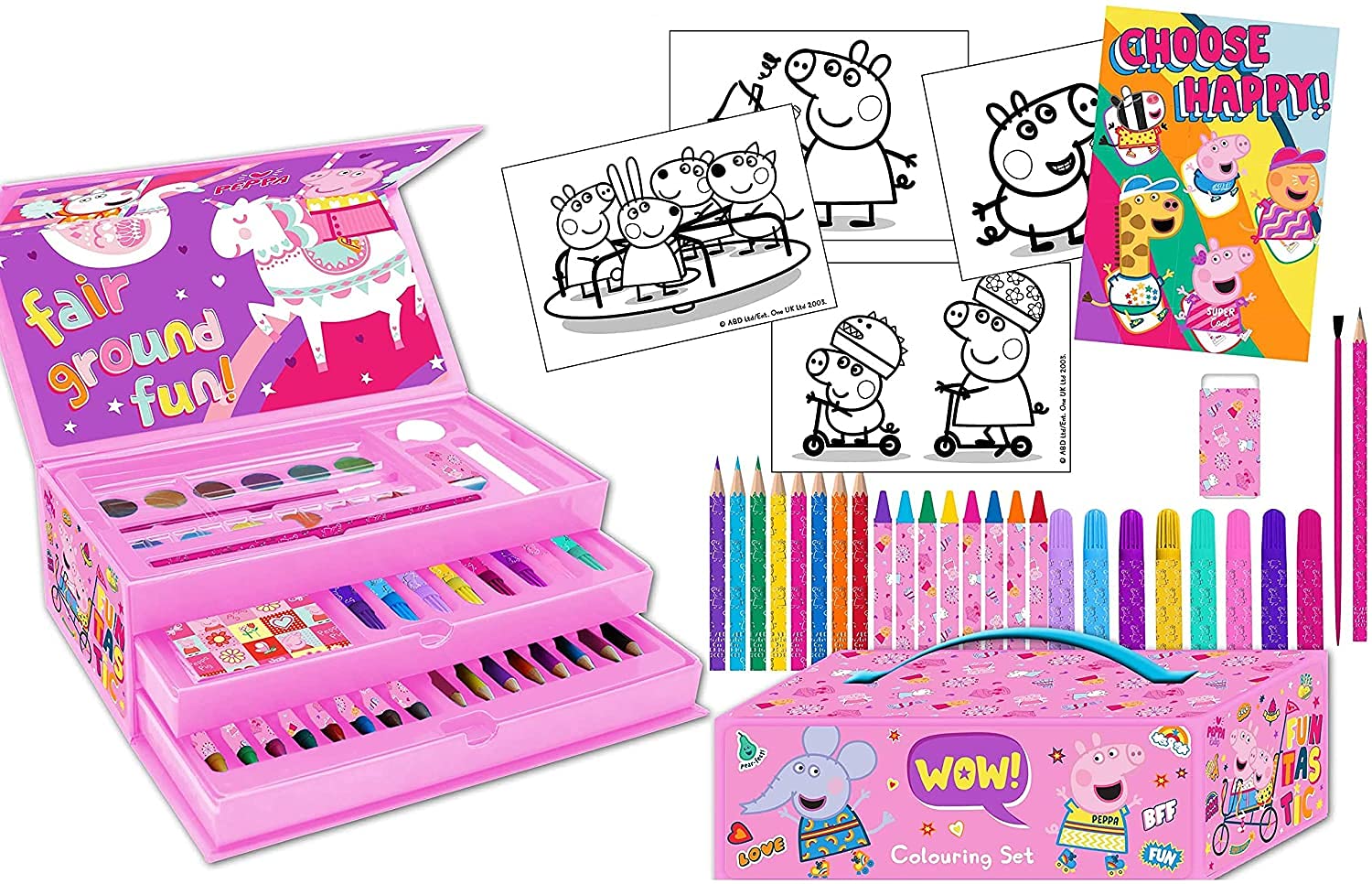 Peppa Pig 52 Pieces Art Set, Arts And Crafts For Kids, Colouring Sets For Children, Peppa Pig