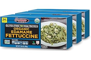 Seapoint Farms Organic Edamame Fettuccine, Healthy Gluten-Free Noodles, 7.05 Oz, Pack of 3
