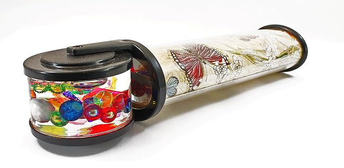 Kaleidoskop / Sehr brilliantes Doppelbild durch 4 Spiegel / 22cm lang / Sortiert / Schmetterling oder Ornament / Zufallsauswa