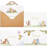 Crisky 50 Pack Cute Bear Thank You Cards Blank Inside with Envelopes and Stickers for Birthdays, Baby Showers, Friendsgiving
