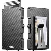 Mrain Slim Wallet For Men, Carbon Fiber Wallet With Money Clip, Minimalist Rfid Credit Card Holder, Mens Slim Pop Up Wallet, Gifts for Him (Carbon Fiber)