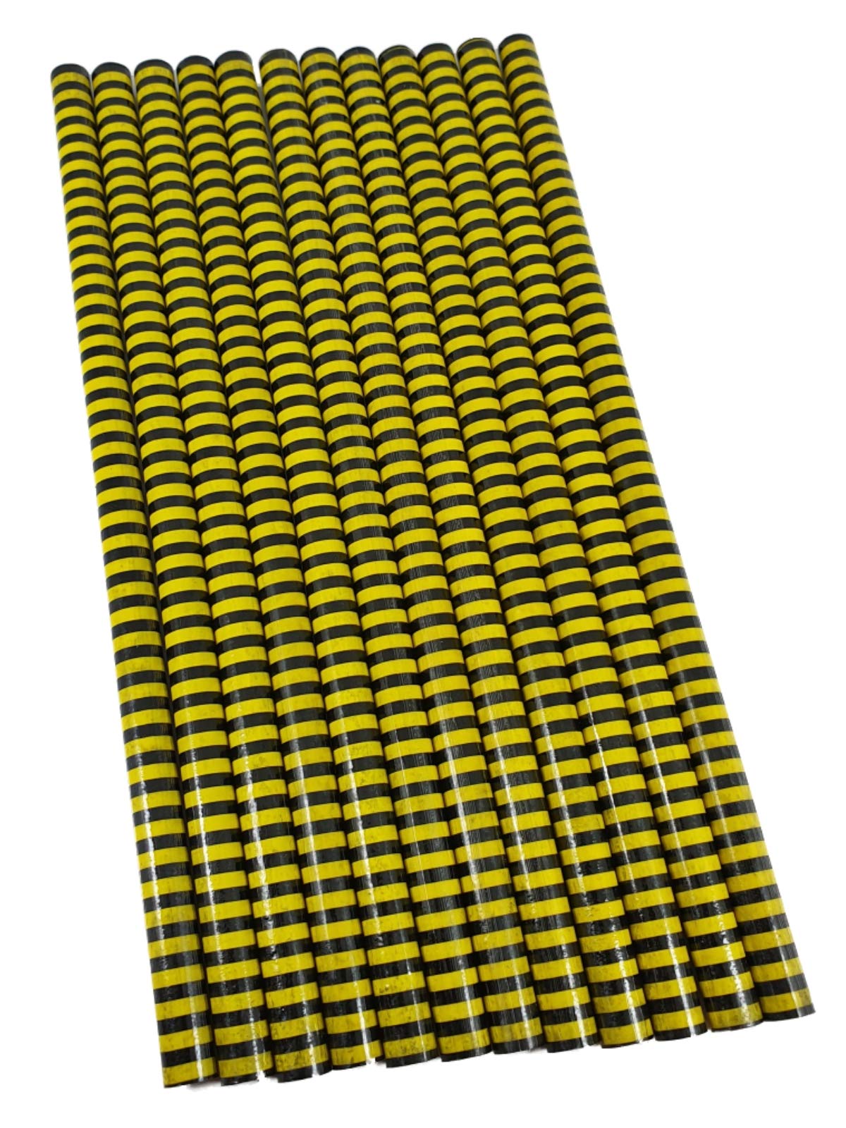 SDM 12 x Black & Yellow Striped Bumble Bee Style HB Pencils Party Bag Fillers Class Gifts