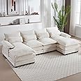 Tmsan Modular Sectional Sofa, 110.63" Chenille Sectional Couches for Living Room, Modern U Shaped Cloud Couch Large Overstuffed Sofa with Chaise for Bedroom Apartment Office