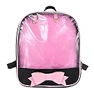 SteamedBun Ita Bag Candy Leather Backpack Bowknot Transparent Beach Girls School Bag