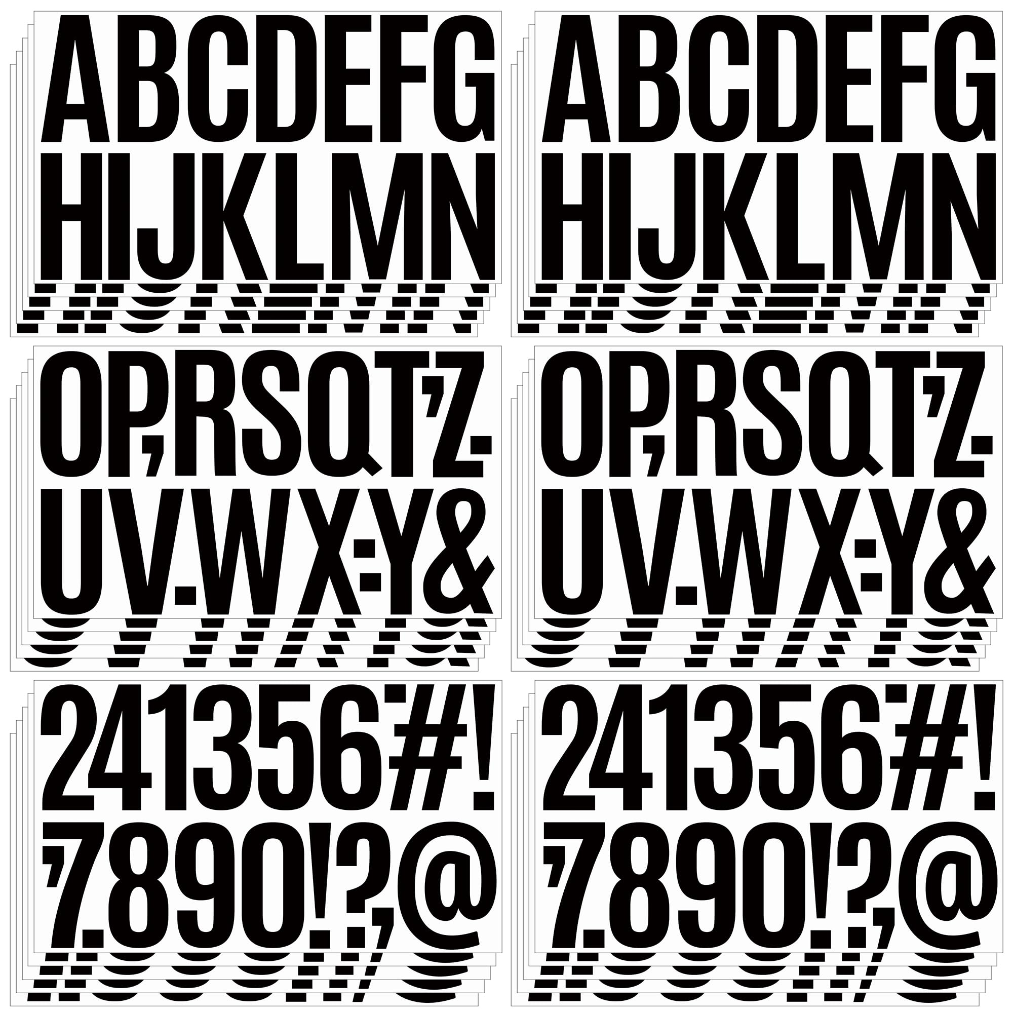 520 PCS Letter Stickers 30 Sheet Large Mailbox