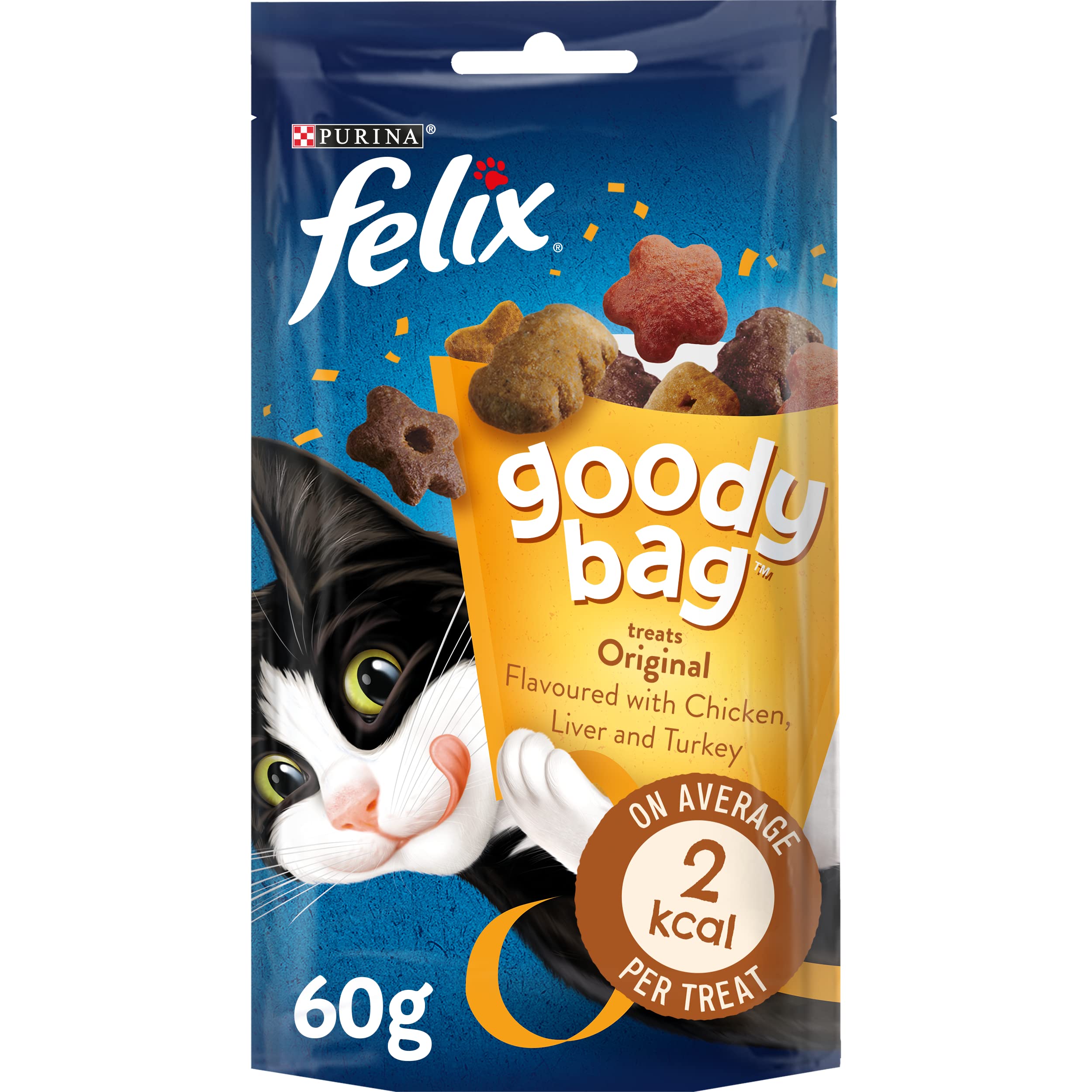 Felix Goody Bag Cat Treats Original Mix 60g (Pack of 8)