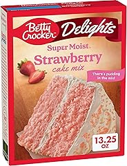 Betty Crocker Delights Super Moist Strawberry Cake Mix, 13.25 oz