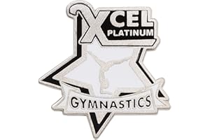 Snowflake Designs Xcel Gymnastics Pins - Bronze, Silver, Gold, Platinum, Diamond or State Championships