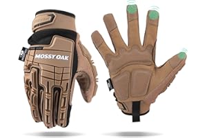 Mossy Oak Motorcycle Gloves for Men, Touchscreen Hunting, Airsoft, Tactical for Shooting, Cycling