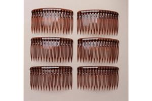 6 Pcs 16 Teeth Hair Side Comb 8 x 4.5 cm Twist French Vintage Style Hair Clips Pins Accessories for Women Bridal Wedding Veil