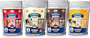 SuperGravy The Ultimate Gravy Four-Pack - Natural Dog Food Gravy Topper - Hydration Broth Food Mix - Human Grade 30 Scoop Bags, 120 Scoop, 01108