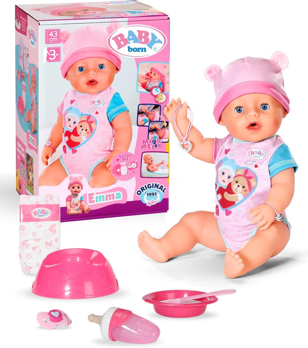 BABY born Emma 43 cm Baby Doll with 10 Functions