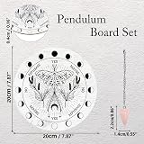 CRASPIRE Moth Pendulum Board Divination Kit Wooden Altar Wiccan Wand Rose view 2