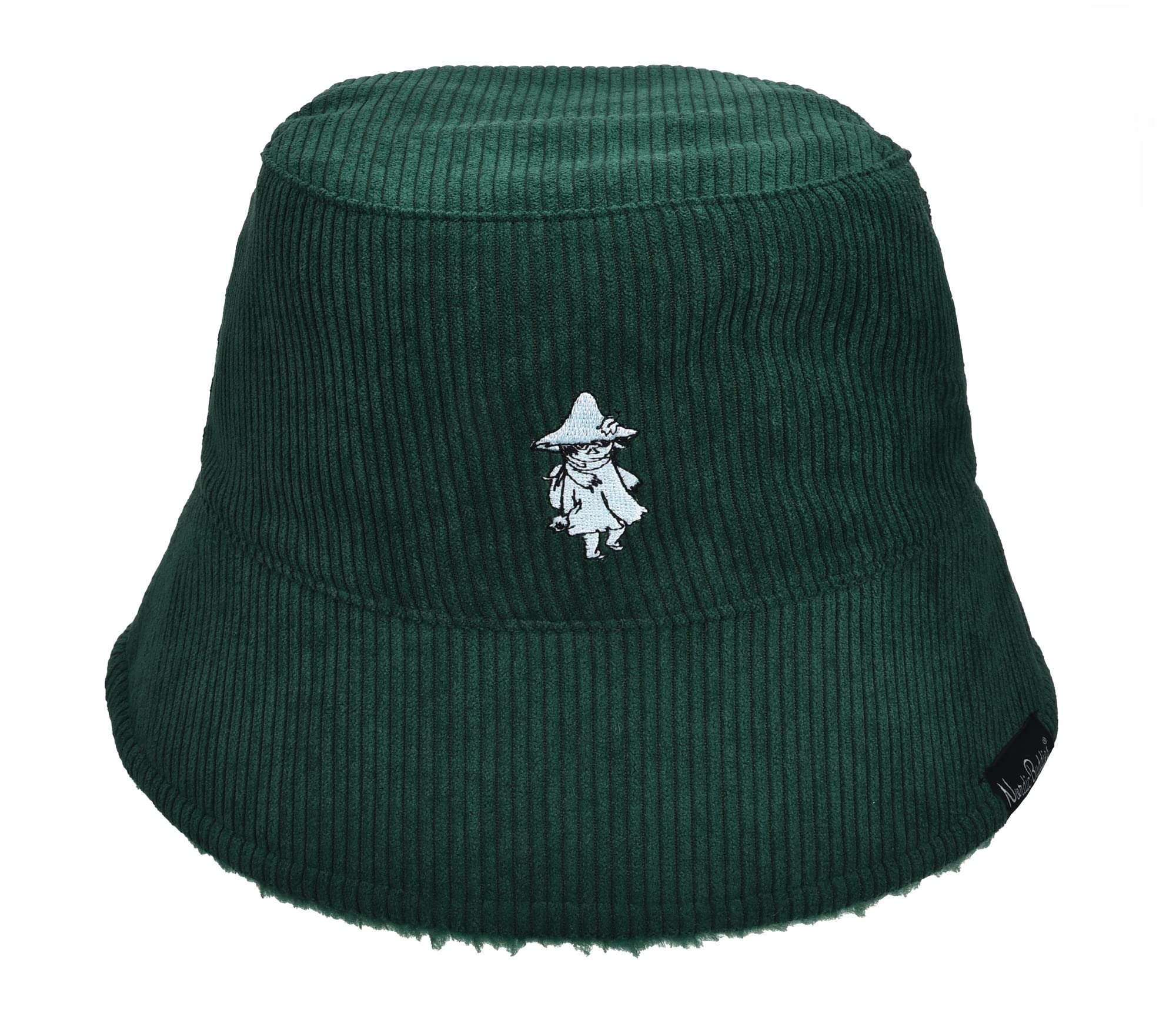 Nordicbuddies Snufkin Adventure Adult Moomin Corduroy Bucket Hat, Green, One Size fits Most