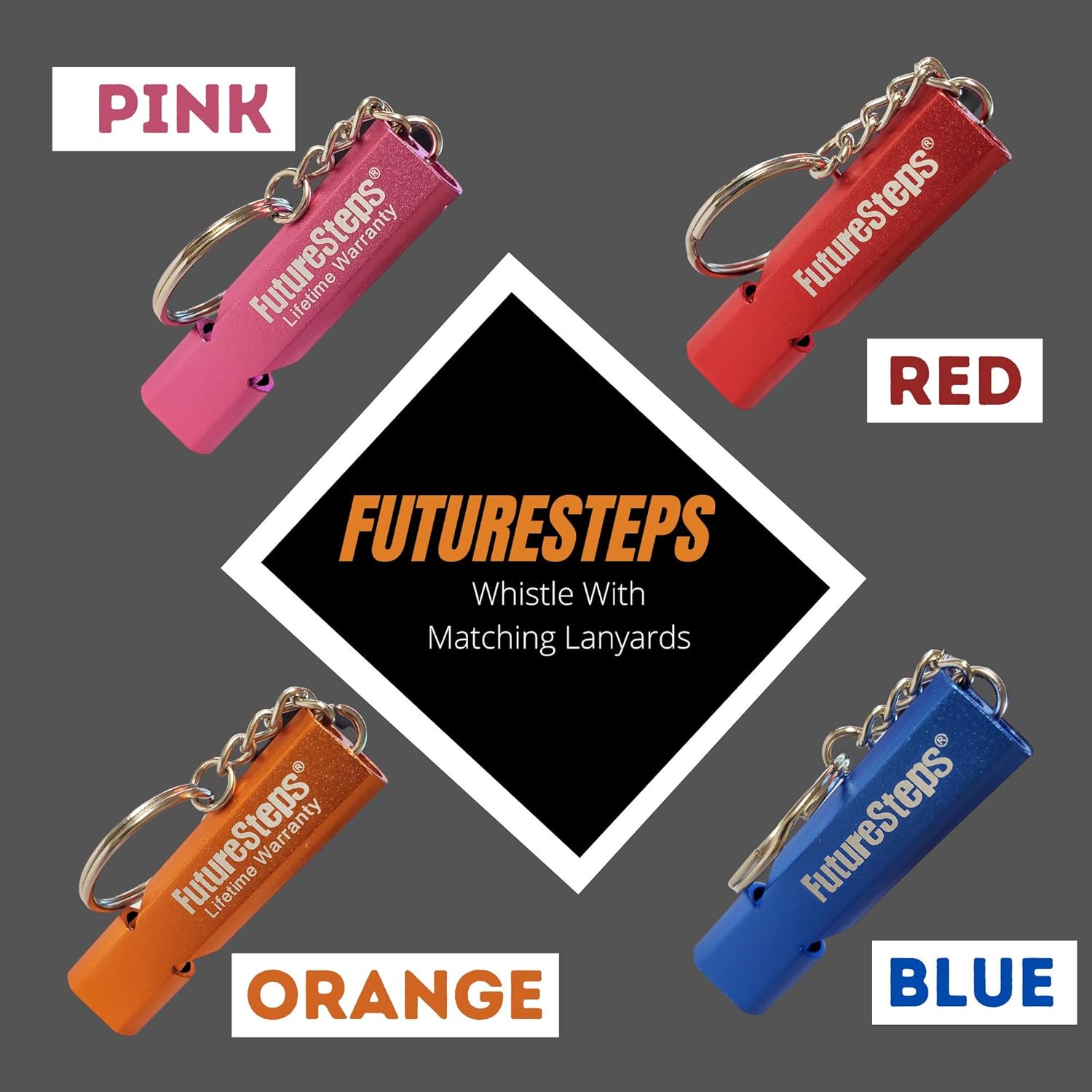 Pink Whistle with Lanyard, Safety, Trails, Hiking, Athletics, Recess, Coach, up to 120 Decibels for Emergency Situations: Home Improvement