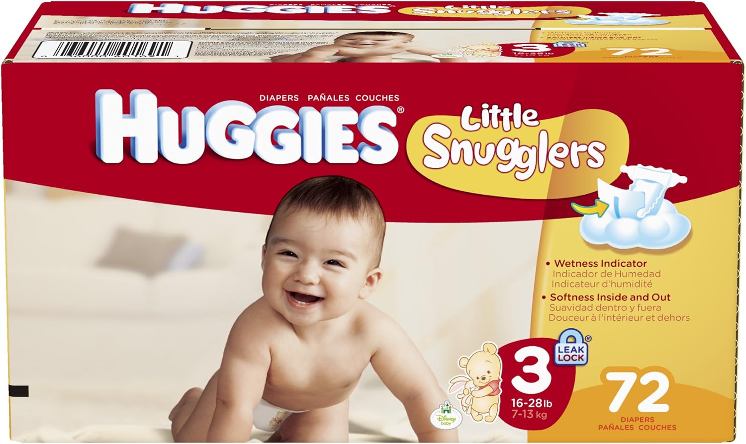 Huggies Little Snugglers Diapers, Step 3, Big, 72 Count