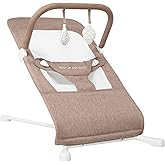 Baby Delight Highland Baby Bouncer | Infant | 0 – 6 Months | 3-Position Recline | Mocha Tweed