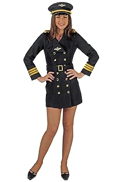 Pilotin / Piloten-Kostüm-Damen (S)