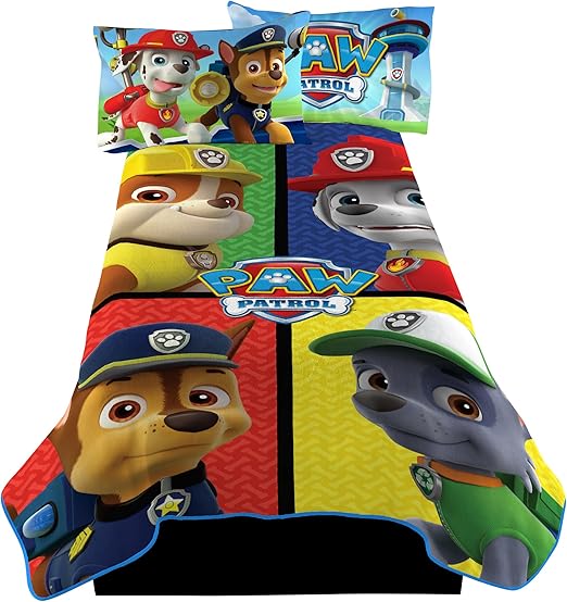 Amazon Com Nickelodeon Paw Patrol Cachorro Rescue Microraschel Manta Home Kitchen
