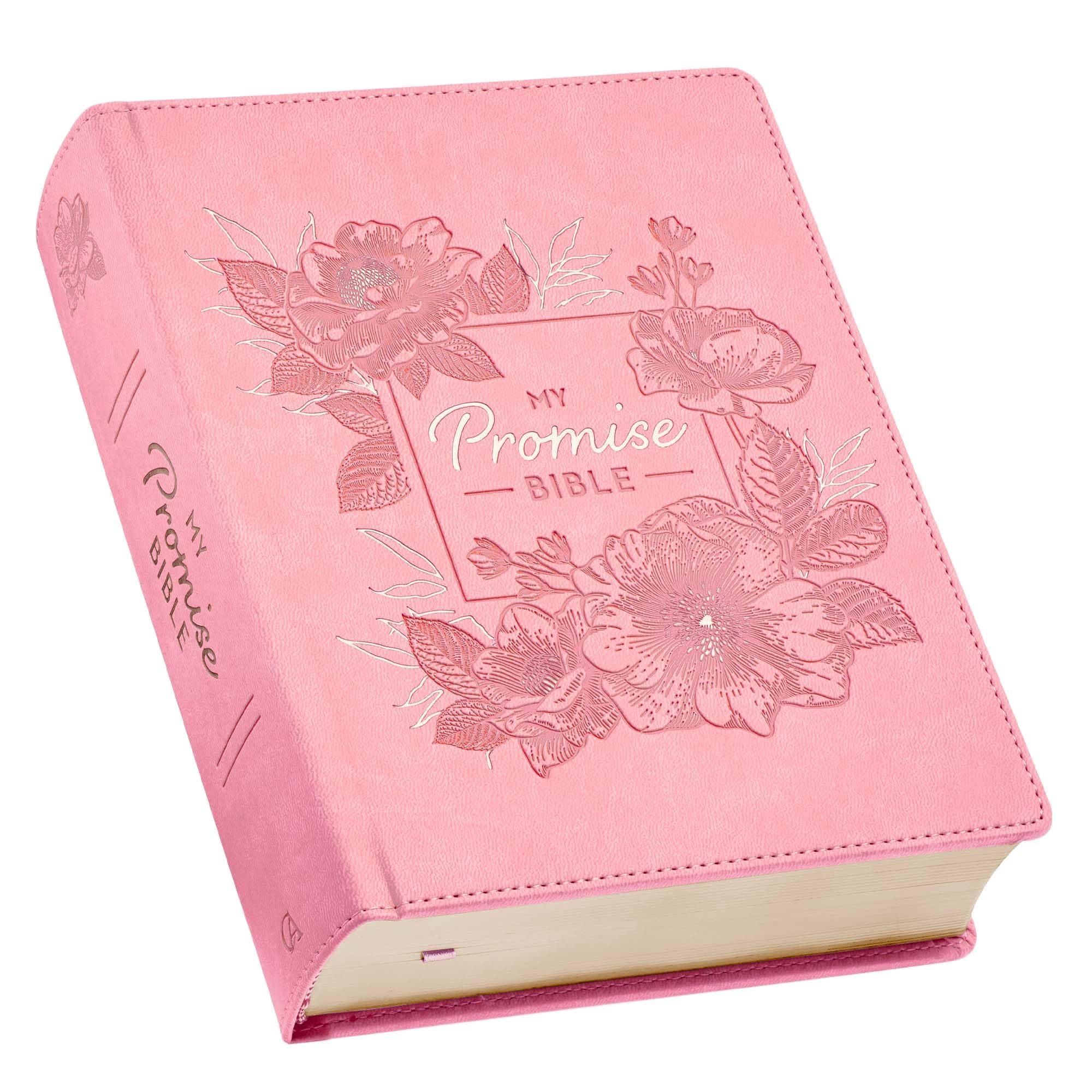 KJV Holy Bible, My Promise Bible, Faux Leather Hardcover w/Bible Tabs, Coloring Stickers, Ribbon Markers, King James Version, Pink (KJV Promise Editions) KJV Holy Bible, My Promise Bible, Faux Leather Hardcover w/Bible Tabs, Coloring Stickers, Ribbon Markers, King James Version, Pink (KJV Promise Editions) Hardcover